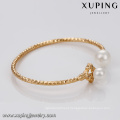 51774 xuping 18k gold color fashion double pearl bangle for wedding